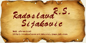 Radoslava Šijaković vizit kartica